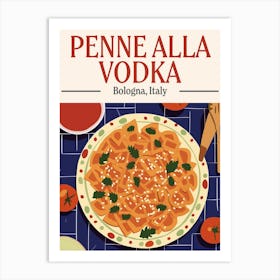 Penne Alla Vodka Pasta Art Print