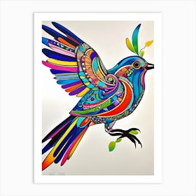 Colorful Bird ~ Reimagined 14 Art Print