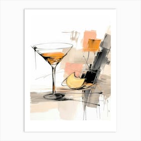 Martini Style Abstract Art Print