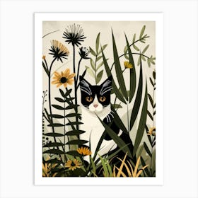 Cat In The Grass 10 Art Print