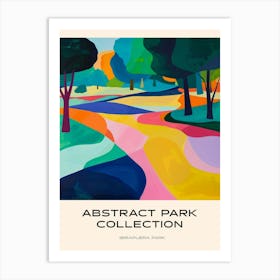 Abstract Park Collection Poster Ibirapuera Park Sao Paulo 4 Art Print