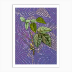 Vintage Eastern Poison Ivy Botanical Illustration on Veri Peri n.0755 Art Print