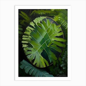 Shield Fern Cézanne Style Art Print