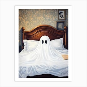 Ghost In Bed Art Print