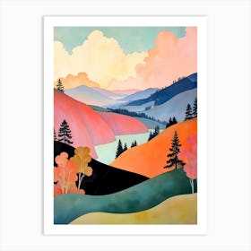 Romance Of The Hills Art Print Poster