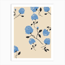 Blue Flowers Art Print