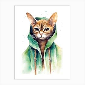 Abyssinian Cat As A Jedi 1 Art Print