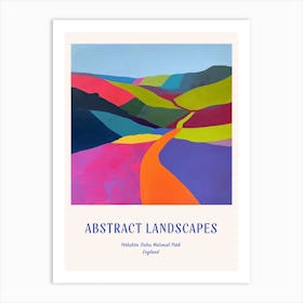 Colourful Abstract Yorkshire Dales National Park England 4 Poster Blue Art Print