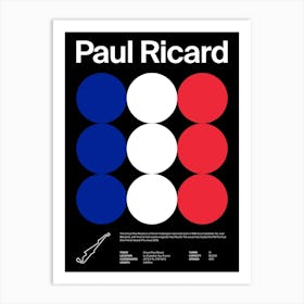 Mid Century Dark Paul Ricard F1 Art Print