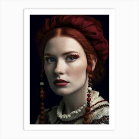 Red Haired Woman Art Print