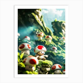 Toad Mario 1 Art Print