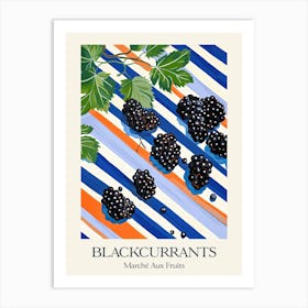 Marche Aux Fruits Blackcurrants Fruit Summer Illustration 4 Art Print