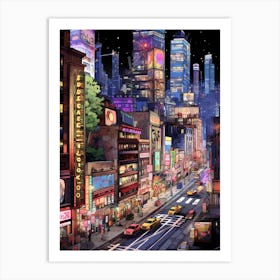 New York Pixel Art 2 Art Print