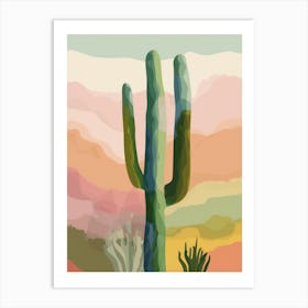 Cactus In The Desert 52 Art Print