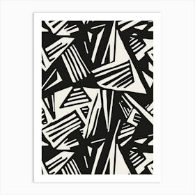 Abstract Black And White 1 Art Print