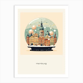 Hamburg Germany Snowglobe Poster Art Print