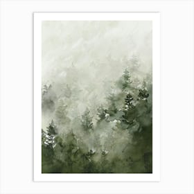 Misty Forest 1 Art Print