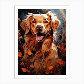 Golden Retriever Painting 1 Art Print