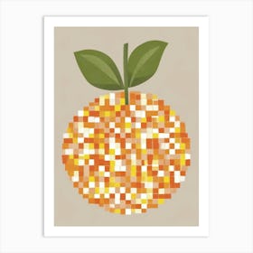 Pixel Orange 3 Art Print