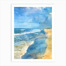 Watercolor Of A Beach 8 Art Print