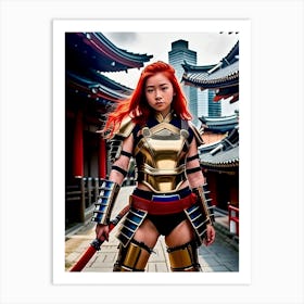 Japan Warrior Girl Yuki Art Print