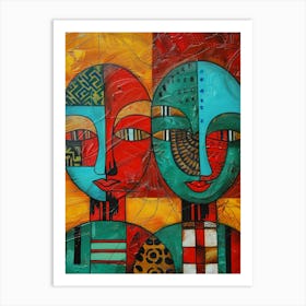 Two Faces By Aditya Kumar Art Print