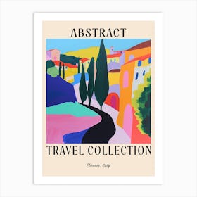 Abstract Travel Collection Poster Florence Italy 5 Art Print