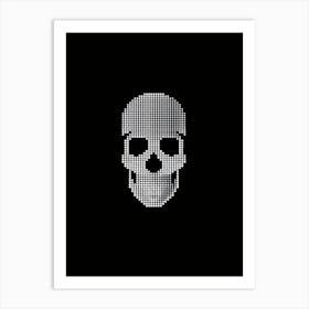 Pixel Skull Art Print