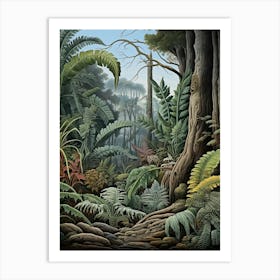 Vintage Jungle Botanical Illustration Jungle Fern 3 Art Print