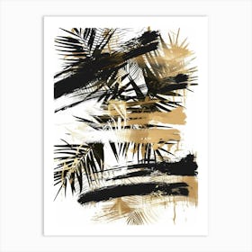 Palm Leaves Abstract Painting Art Print