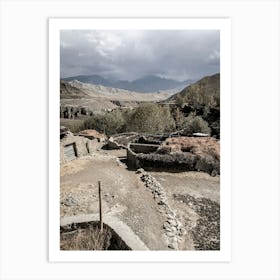 Tibetan Village In The Ancient Kingdom Of Mustang Art Print