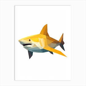 Minimalist Shark Shape 7 Art Print