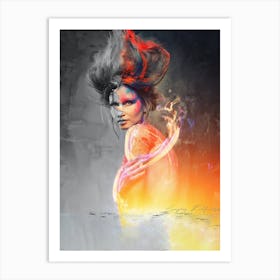 Fire And Flames Art Print