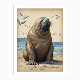 Walrus Art Print