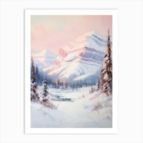 Dreamy Winter Painting Banff Canada 2 Art Print