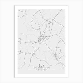 Ely Map Art Print