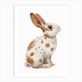 English Spot Rabbit Kids Illustration 4 Art Print