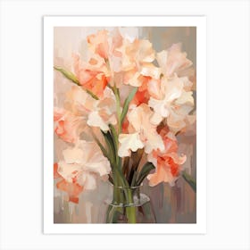 Gladiolus Flower Still Life Painting 3 Dreamy Art Print