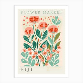 Flower Market Fiji Art Print