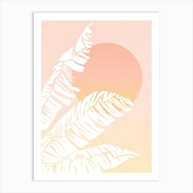 Pink Tropical Sunset Art Print