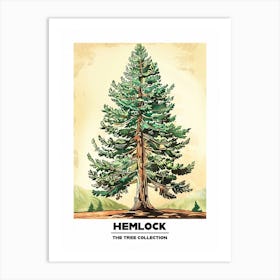 Hemlock Tree Storybook Illustration 2 Poster Art Print