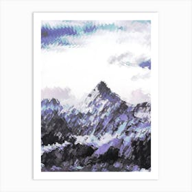 Abstract Mountain Painting Art Print