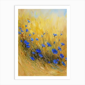 Blue Cornflowers Art Print