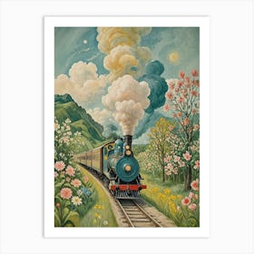 Train In The Spring Poster