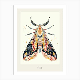 Colourful Insect Illustration Moth 40 Poster Art Print