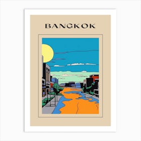 Minimal Design Style Of Bangkok, Thailand 1 Poster Art Print