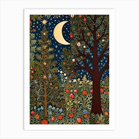 William Morris Night In The Forest 12 Art Print