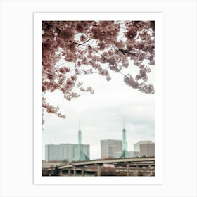 Cherry Blossoms Portland Art Print