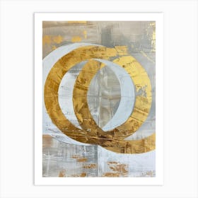 Gold Circles 10 Art Print