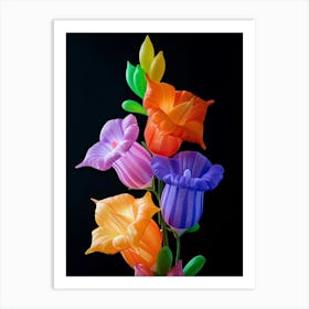 Bright Inflatable Flowers Aconitum 2 Art Print